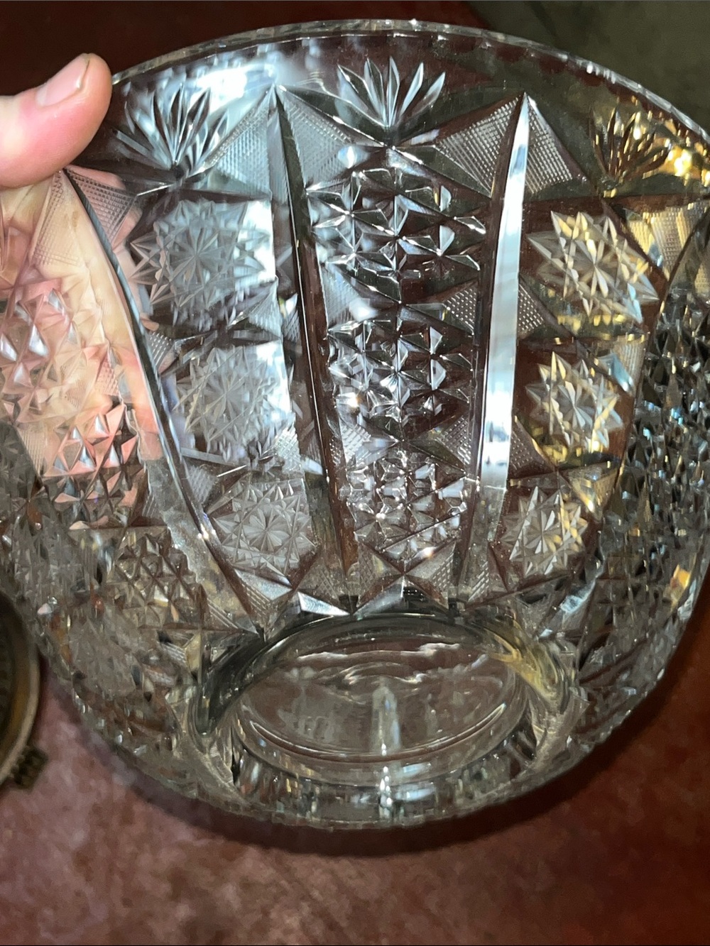 Beautiful Bohemian Crystal Cut Bowl